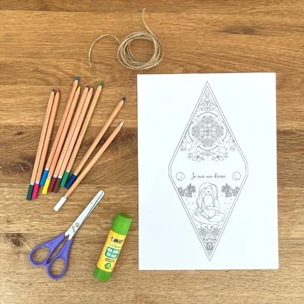 Coloriage - Guirlande d'accouchement avec Mantras – Image 2