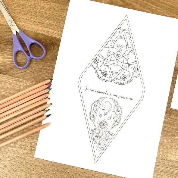 Coloriage - Guirlande d'accouchement avec Mantras – Image 5