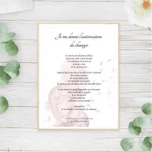Affiche « Je me donne l’autorisation de changer »