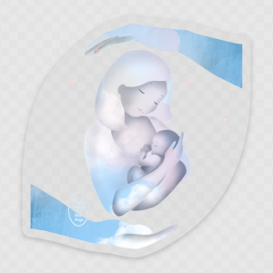 Autocollant sticker Doula Prendre soin des mamans post-partum post-natal