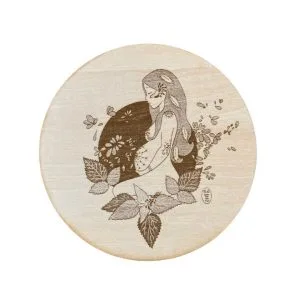 10 Lunes - Gravure sur bois de Tilleul
