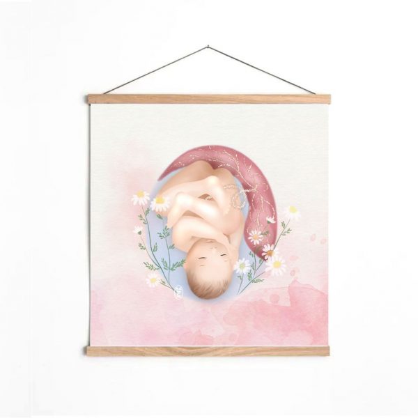 Le placenta ange gardien - affiche doula sage-femme puéricultrice maternité naissance enfantement bonne nuit mon ange copyright 2024