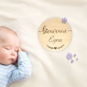 Carte Bienvenue Bonjour pour Bébé en Bois - naissance personnalisable personnalisé pour accompagner les photos de bébé précieux souvenirs cadeau original offrir pour la naissance de bébé bonnenuitmonange bienvenue au monde