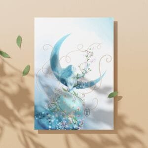 Affiche poster carte bonne nuit mon ange illustration il n'y a pas d'autre chemin que celui d'être soi soi-même leethérapie cheminer être soi-même illustration