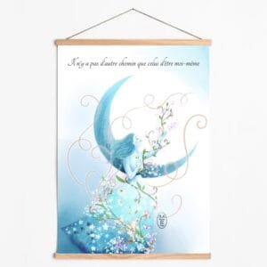 Affiche bonne nuit mon ange illustration il n'y a pas d'autre chemin que celui d'être soi 2025 leethérapie