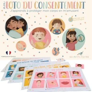 Mon Loto du Consentement – Jeu Éducatif pour Enfants dès 3 Ans, Outil Éducatif et Ludique - Prévention des Abus Sexuels, Apprentissage du Consentement - Validé par Psychologue